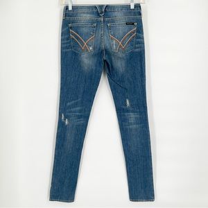 William Rast Jerrid Skinny Jeans Copper Color Studs Medium Wash Women’s Size 26